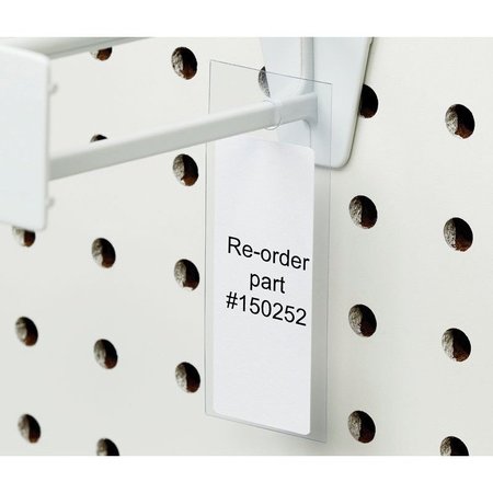 KINTER 0.001 in. H X 1.25 in. W X 3.25 in. L Clear Utility/Parts Flexible Hanging Label Holder Plast 150252-ACE